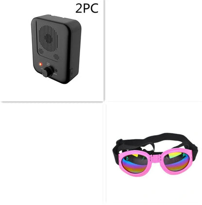 Ultrasonic anti-barking device for dogs with automatic 50-foot detection, suitable for outdoor mounting