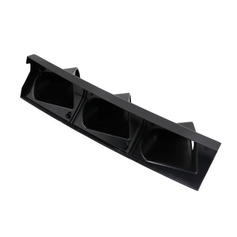 Car modification instrument frame universal 52mm three-hole right drive racing car instrument stand in black, constructed from durable ABS plastic for accurate gauge mounting in custom vehicle dashboards