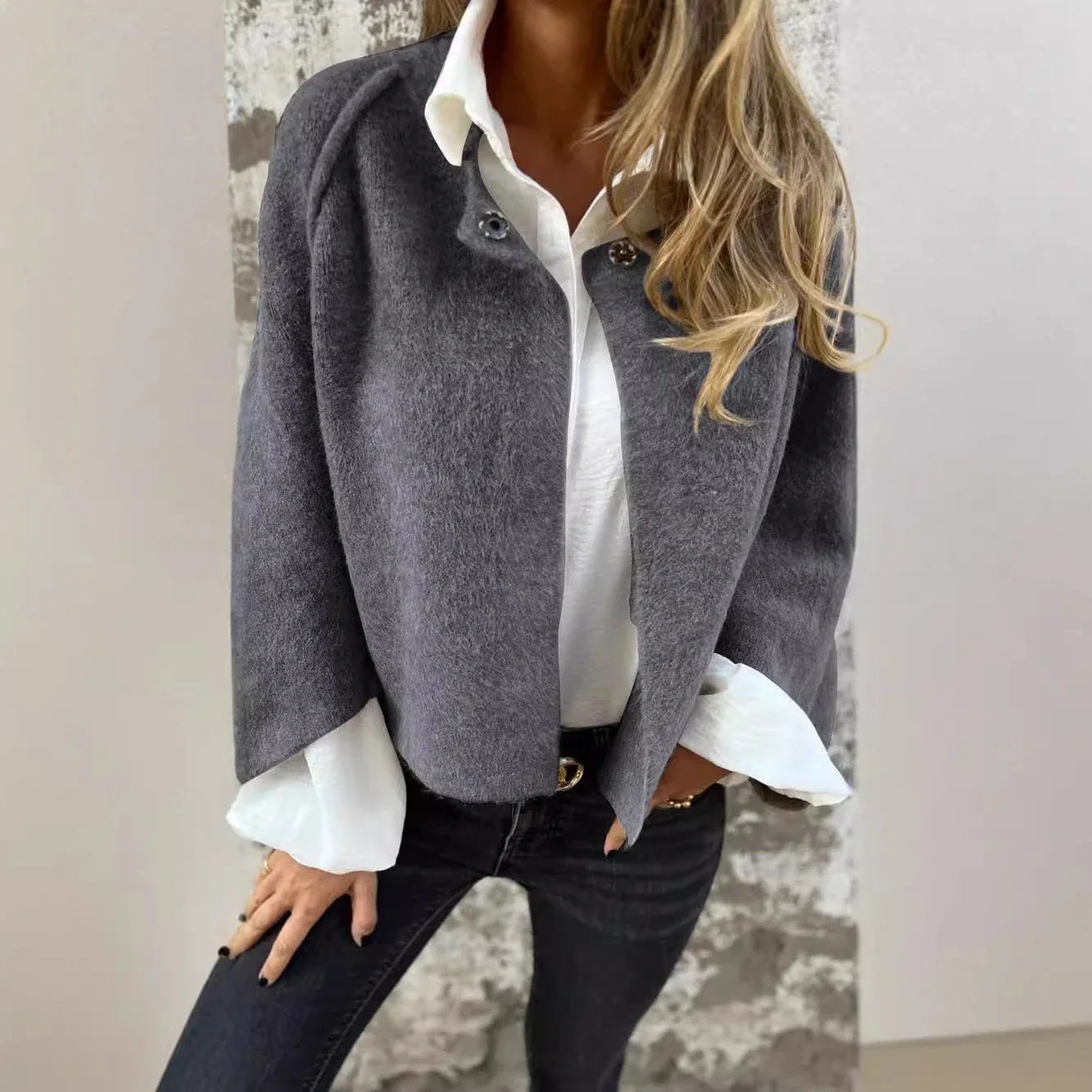 Women's cozy batwing sleeve cardigan in various colors and sizes