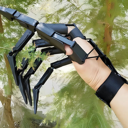 Black and white latex Halloween finger paws with left and right anatomical designs