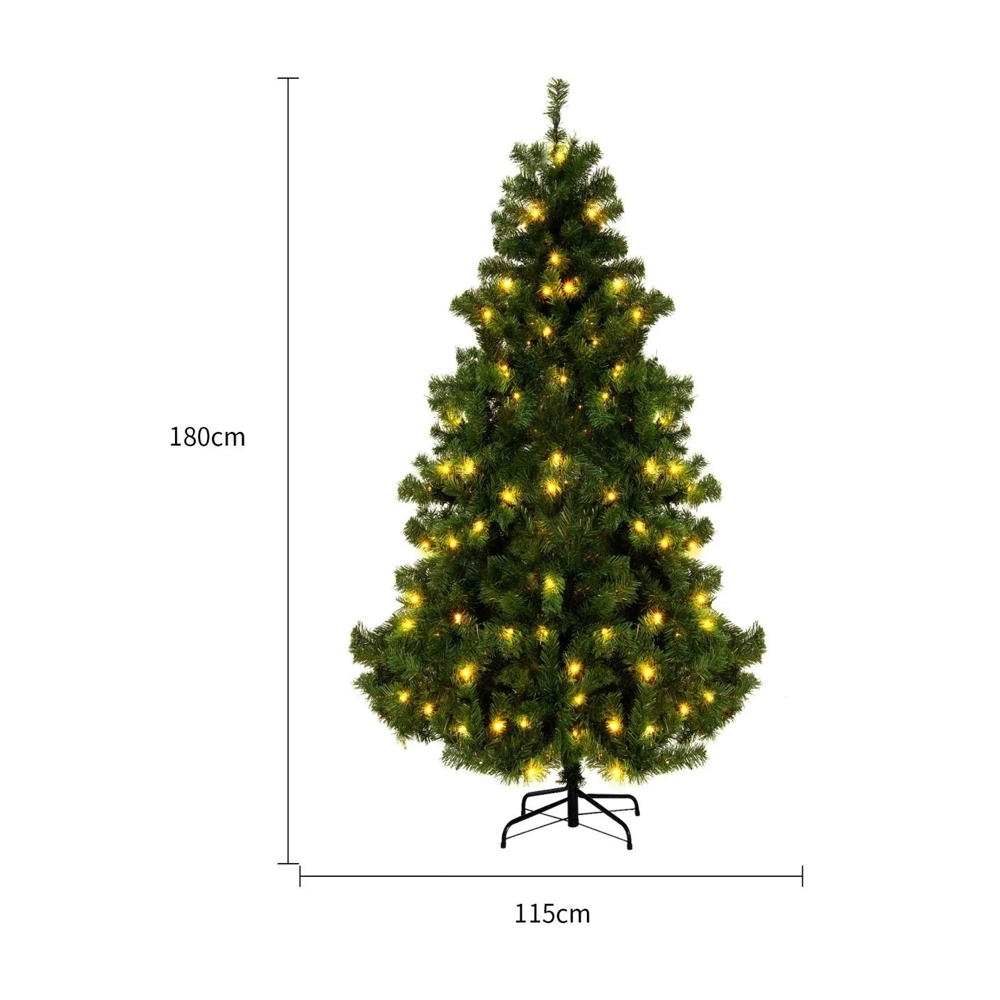 Premium PVC Artificial Christmas Tree with Snowy Branches and Lush Green Foliage