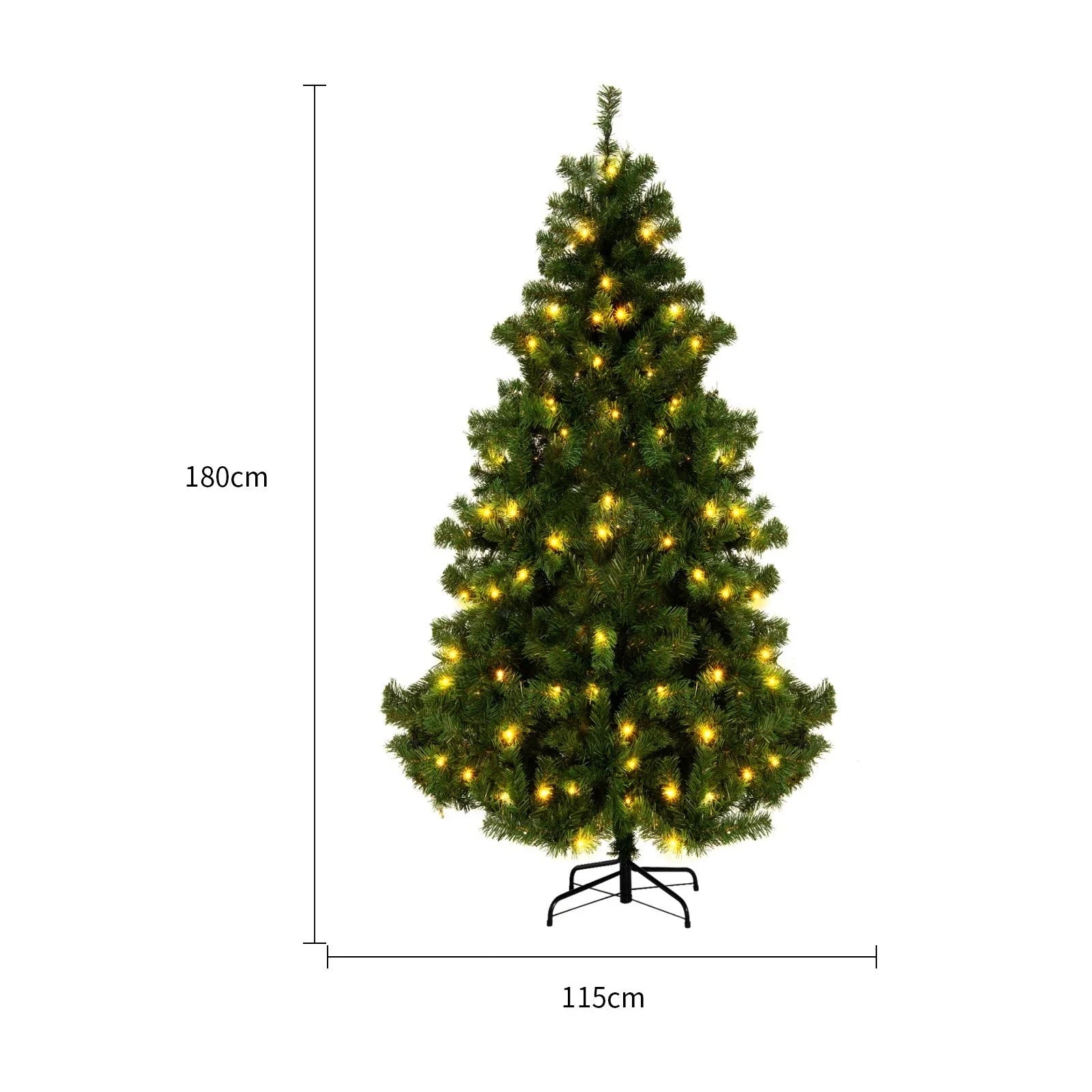 Premium PVC Artificial Christmas Tree with Snowy Branches and Lush Green Foliage