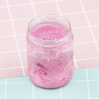 Magical self-adhesive space sand in various colors, allowing for endless creative sculpting and molding even when submerged in water