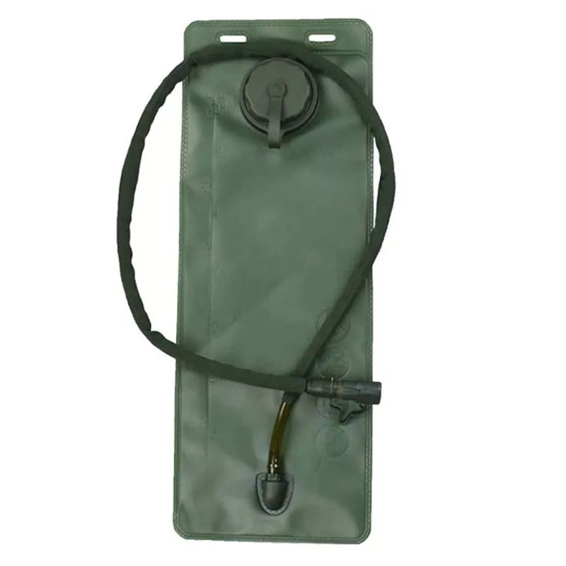 Portable TPU Water Bag in Army Green with plug-and-play hydration system