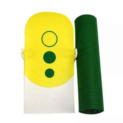 Precision Putter Exerciser for indoor golf practice, available in green and yellow