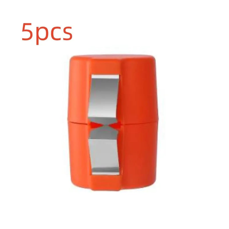 Vibrant coloured egg shell opener tool for clean cracking and beating in kitchen