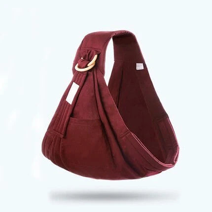 Adjustable baby wrap carrier in various colors for comfortable infant carrying