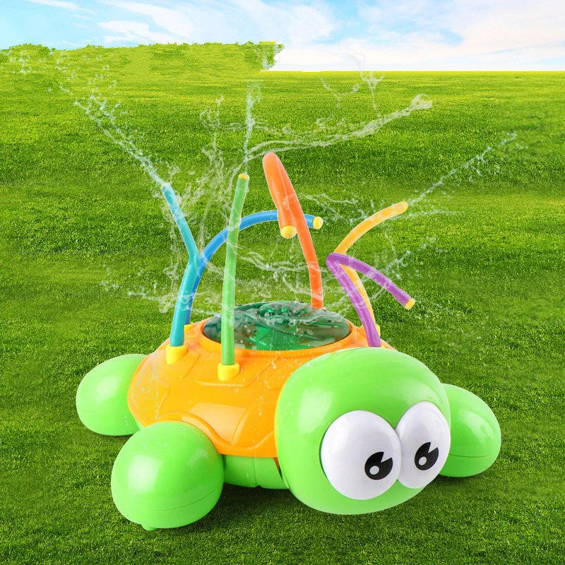 Cartoon Sprinkler Water Toy for kids summer play with rotating water spray