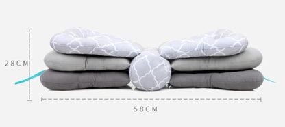 Adjustable breastfeeding pillow with soft, cloud-like filling and rectangular shape for customized comfort and support during feeding and bonding moments with your baby.