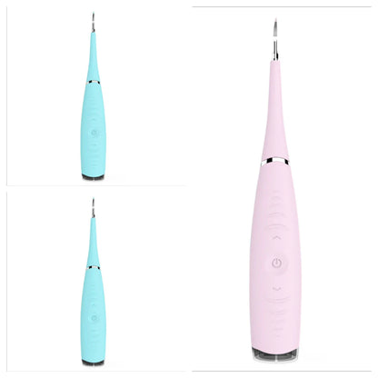 Rechargeable waterproof electric dental cleaner tool with high-frequency vibration technology for effective plaque and tartar removal