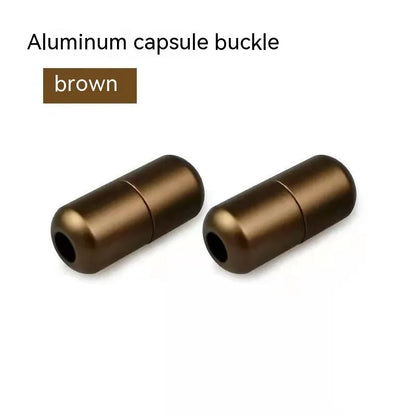 6mm metal capsule shoelace buckle pair in 15 colours including black, white, pink, red, gold, and copper finishes