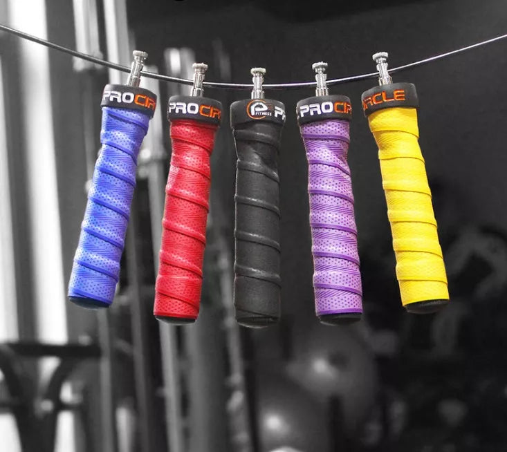 PROCIRCLE sweat-absorbent foam skipping rope with smooth bearing system in multiple colors