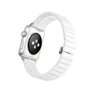 Ceramic chain strap for Apple Watch in black or white colour options