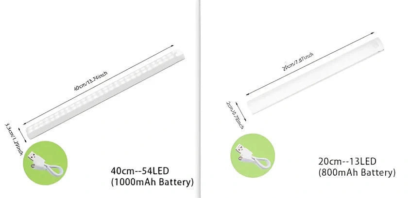 Stainless steel wireless LED motion sensor night light with magnetic wall mounting