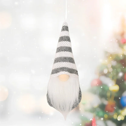 Christmas knitted small pendant decoration in red with 8cm diameter non-woven fabric construction