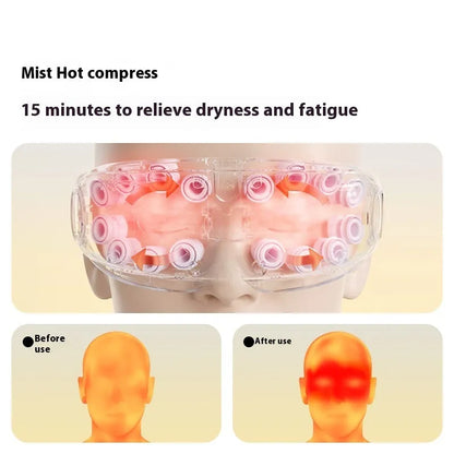 Bluetooth steam eye moisturising instrument in purplish grey colour with hot compress massage function