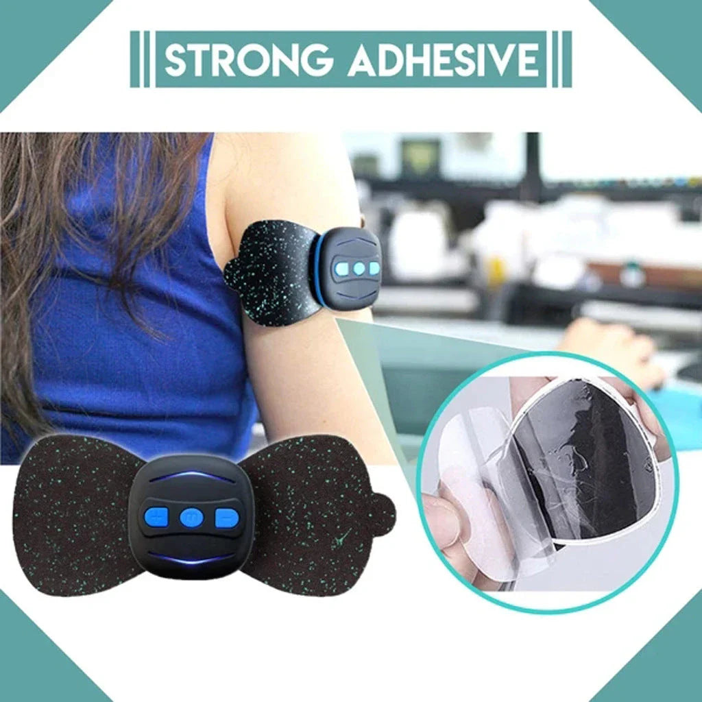 Portable neck and shoulder massager with 15 adjustable intensity levels, ideal for relieving muscle tension and promoting relaxation.