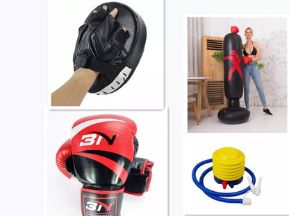 Kick Boxing Gloves with superior shock absorption and durable PU leather