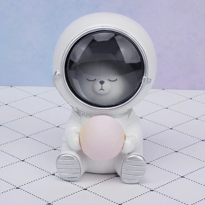 Starry sky animal atmosphere night light with resin construction measuring 9.5x10.5x13cm