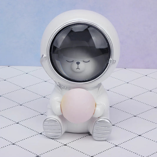 Starry sky animal atmosphere night light with resin construction measuring 9.5x10.5x13cm