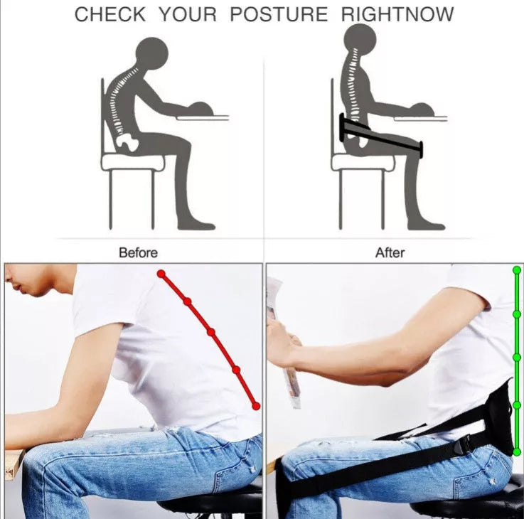 Portable Back Support Belt for posture correction and lower back pain relief
