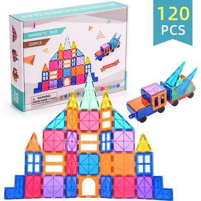 Magnetic Tiles Building Blocks for creative construction play, safe for kids aged 3+