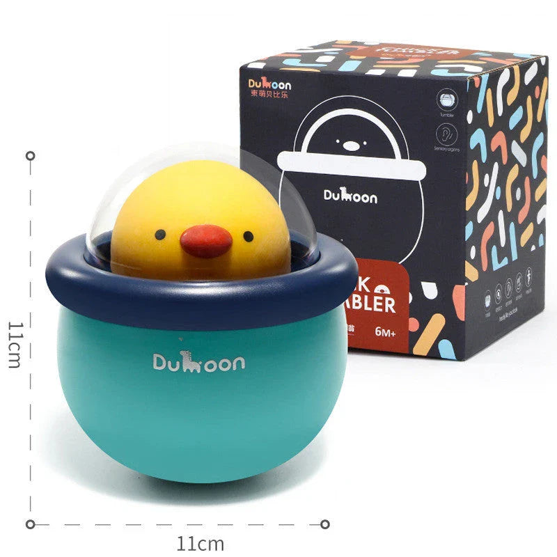 Tumbling Chicken Rattle with Soothing Bells - Vibrant Colors, Smooth Design, and Engaging Features for Infant Development