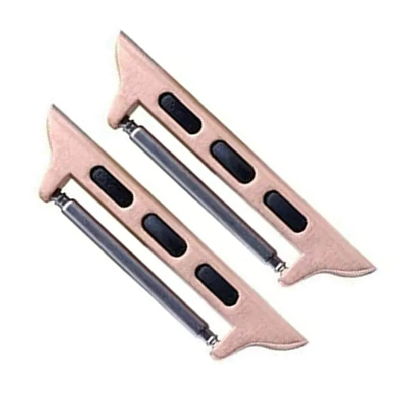 Stainless steel Apple Watch strap connector in five colours, 14mm to 24mm lug widths