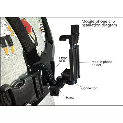 Adjustable chest mount harness for smartphones and action cameras in black