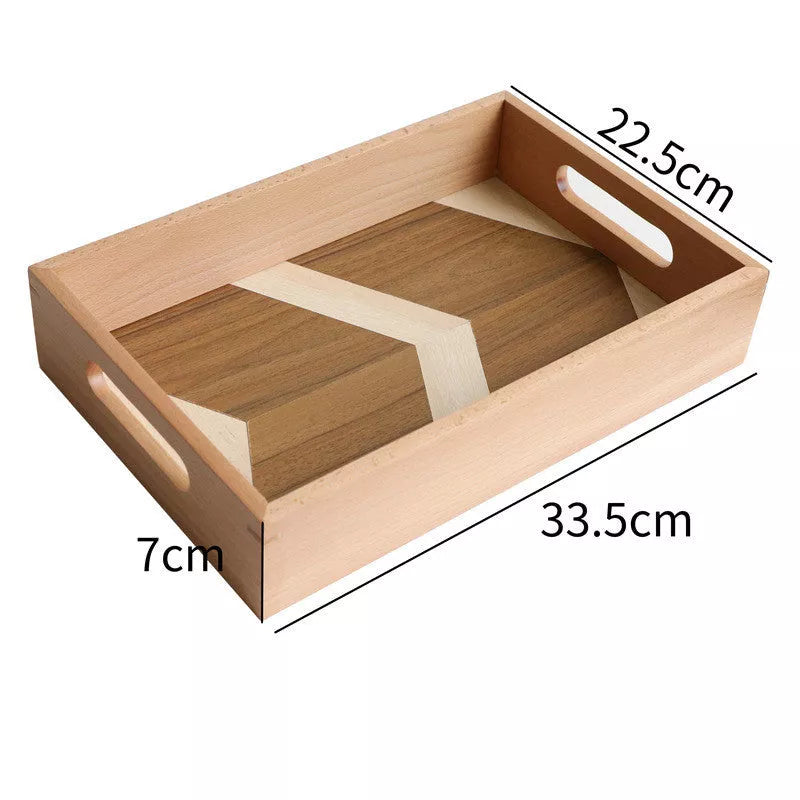 Wooden cake tray in three sizes for elegant dessert serving