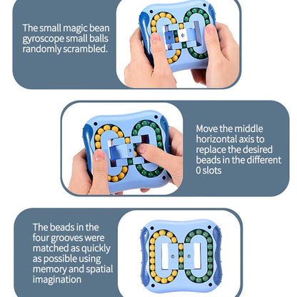 Little Magic Beans Toy - blue stress-relieving cube for kids