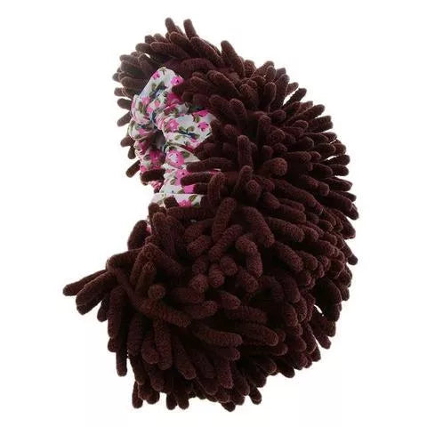 Chenille mop slippers in various colors for easy home cleaning