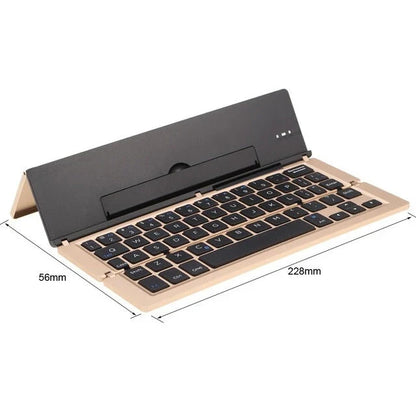 Foldable wireless Bluetooth keyboard with premium metal and ABS construction for seamless mobile productivity