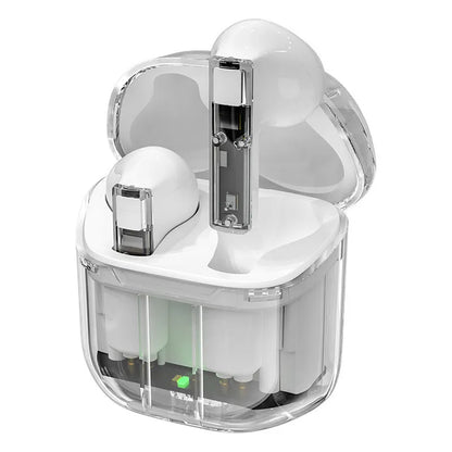 YX06 wireless TWS headphones in black, white, orange, or green colours with charging case