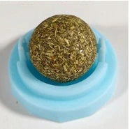 3-Piece Self-Adhesive Rotated Catnip Lick Ball Set for Cats, promoting dental health and interactive play