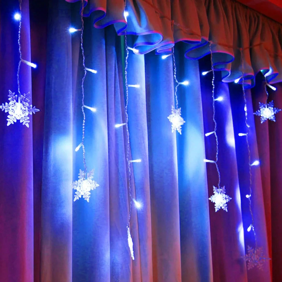 LED ice bar lamp snowflake hanging pendant with multi-colour lighting options and decorative snowflake design