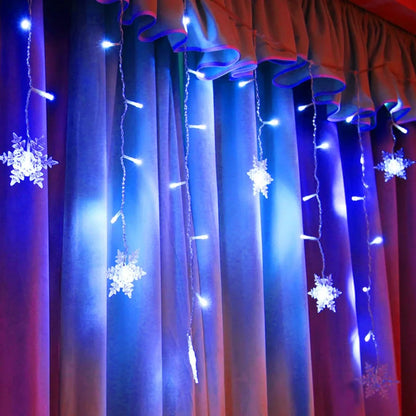 LED ice bar lamp snowflake hanging pendant with multi-colour lighting options and decorative snowflake design