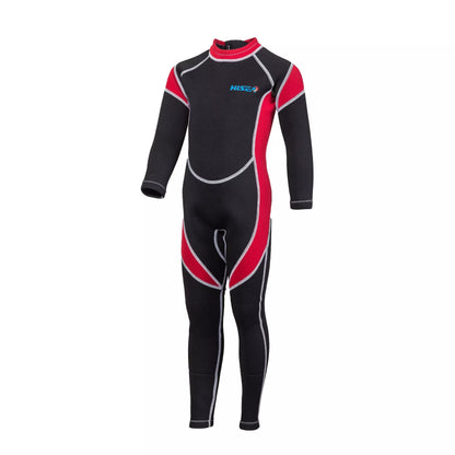 Children's black and colored neoprene diving suit for swimming warmth