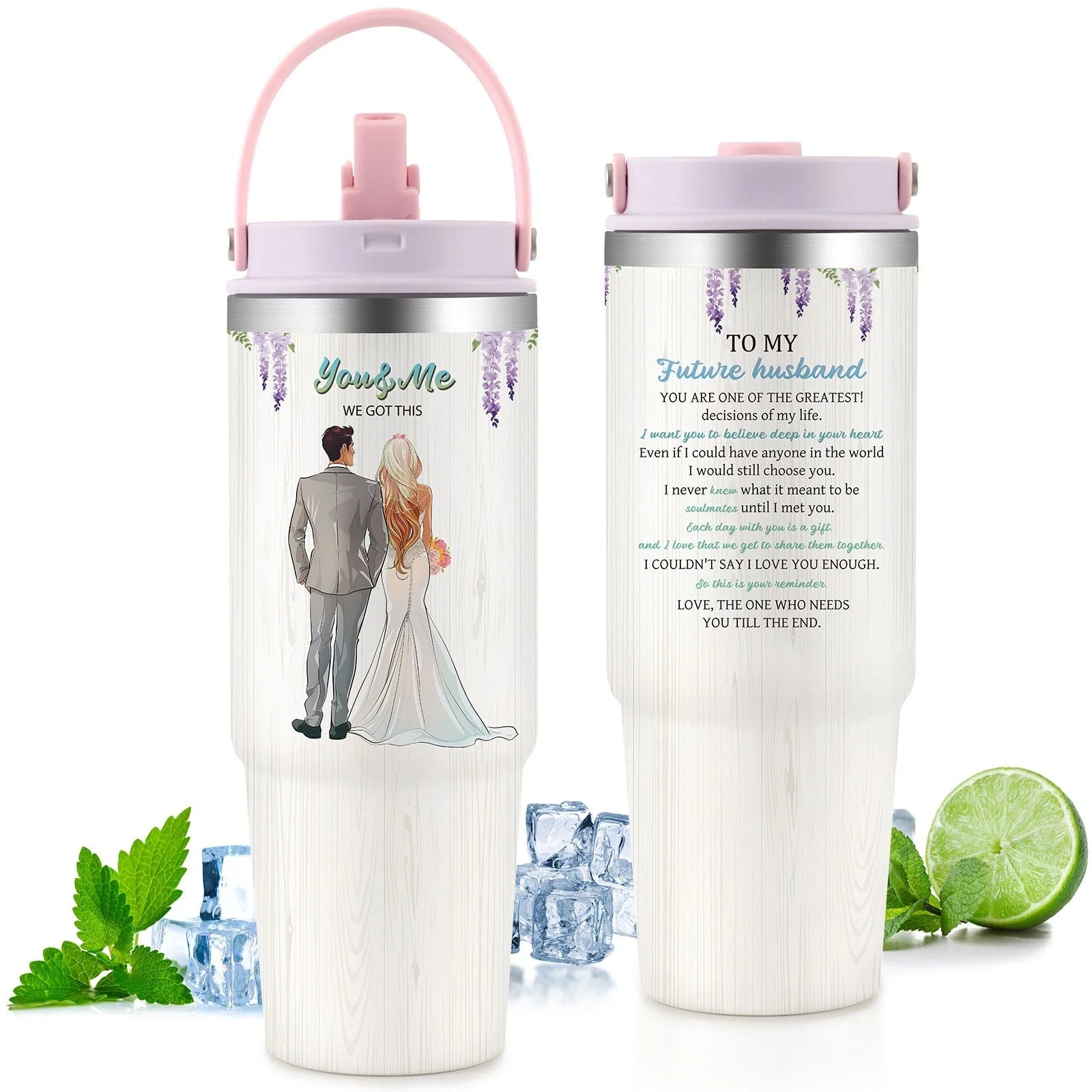 Premium 30oz stainless steel insulated cup in various colors, keeping drinks hot or cold for hours.