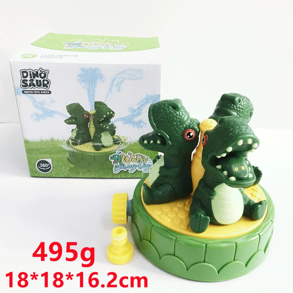 Colorful outdoor water sprinkler toy with cactus-shaped design for kids to enjoy in the backyard