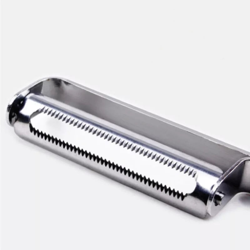 Stainless steel peeler with ergonomic handle for comfortable and efficient peeling