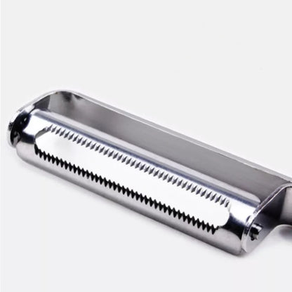Stainless steel peeler with ergonomic handle for comfortable and efficient peeling