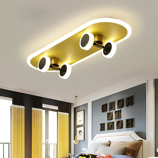 60cm iron ceiling lamp with special-shaped shade and LED lighting