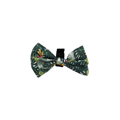 Six-piece adjustable cloth pet harness set with 1.5m haulage rope, collar, pick-up bag, bow tie, and triangular scarf