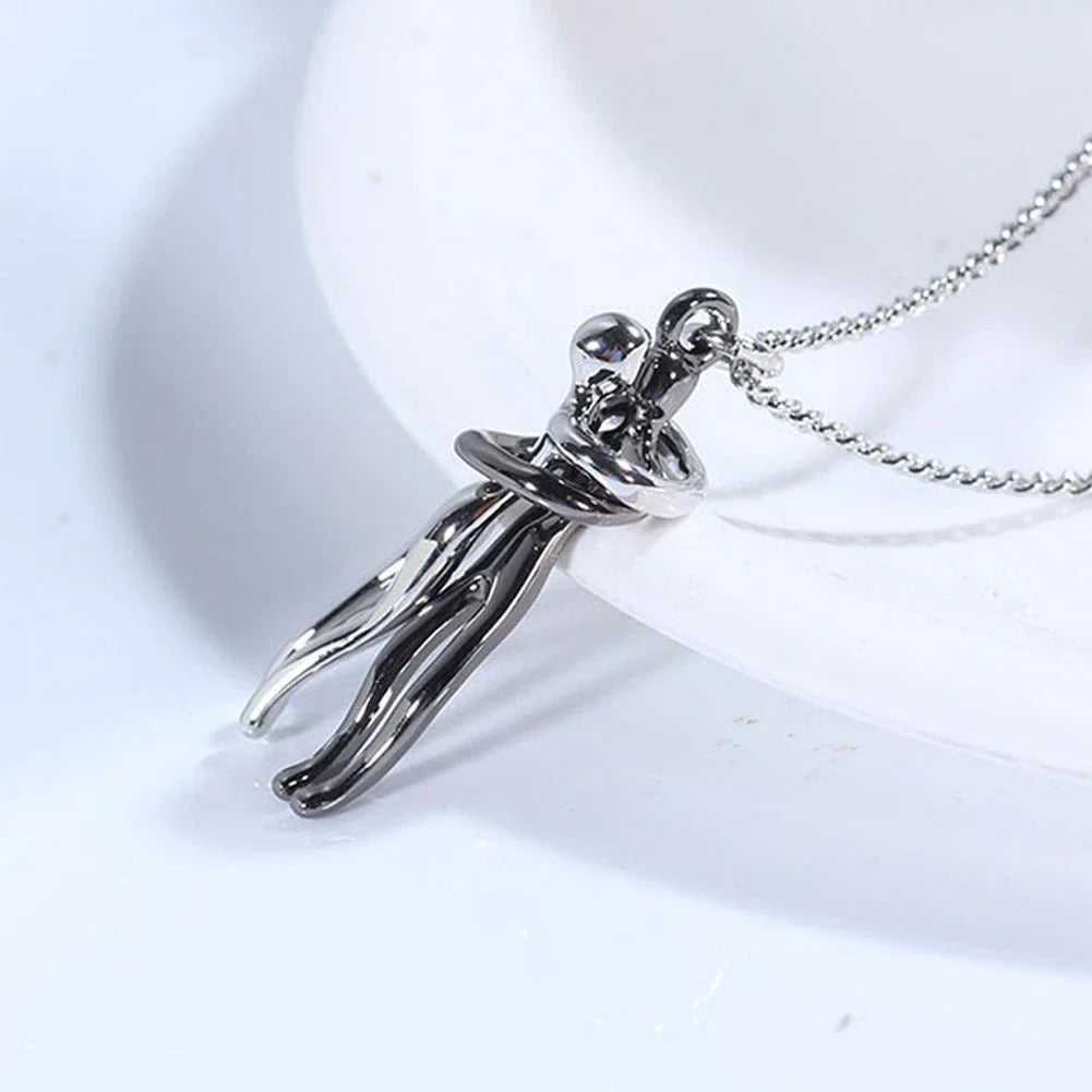 Stylish unisex love necklace with brass pendant in various color options, including rose gold, white black, black gold, and more.