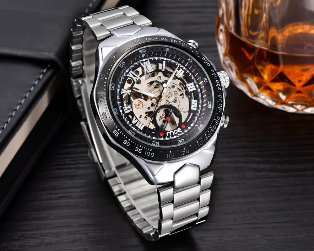 Men's MCE mechanical watch with explosion-proof case in one of four available colours.