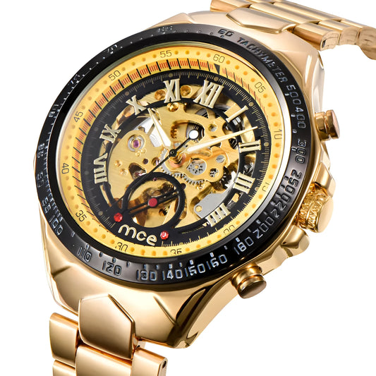 Men's MCE mechanical watch with explosion-proof case in one of four available colours.