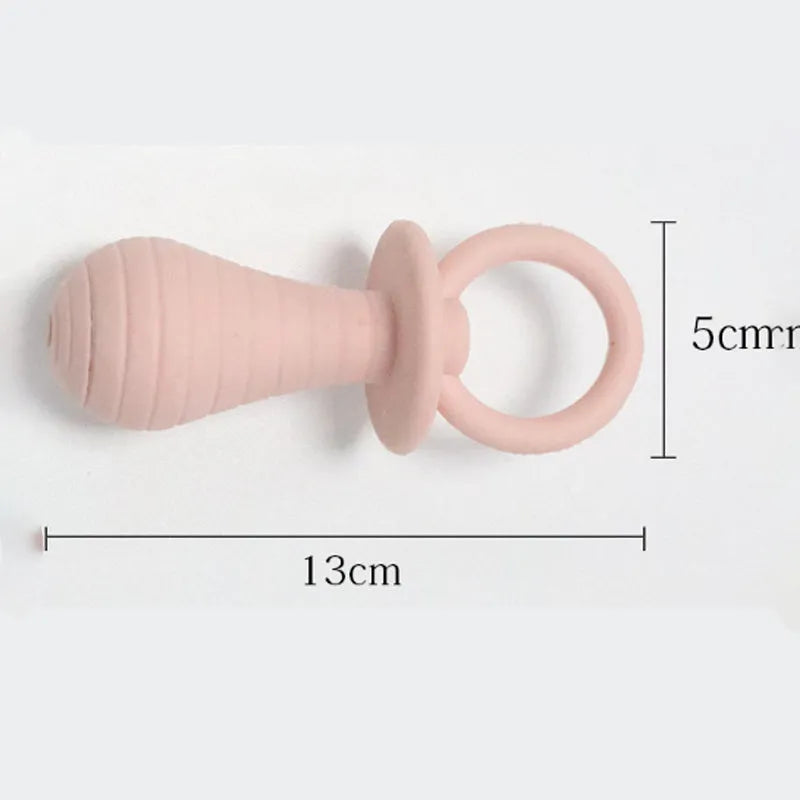TPR rubber pet pacifier chew toys with squeaker in blue, gray, green and pink colours for dogs and cats