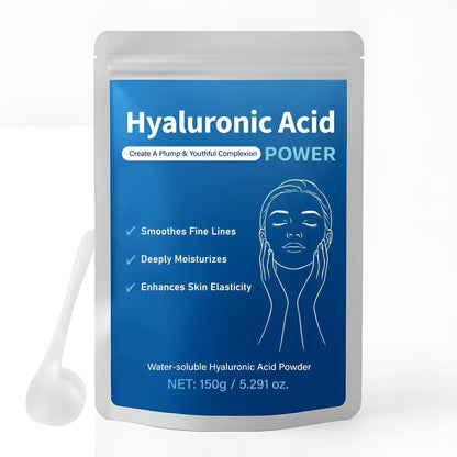 150g hyaluronic acid powder in container for DIY skincare formulation