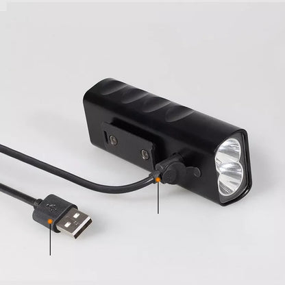 Rechargeable super bright bike headlight for night riding with 500m range and waterproof design